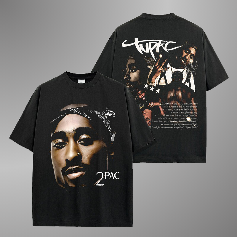 CAMISETA CON CARA GRANDE 2PAC V2