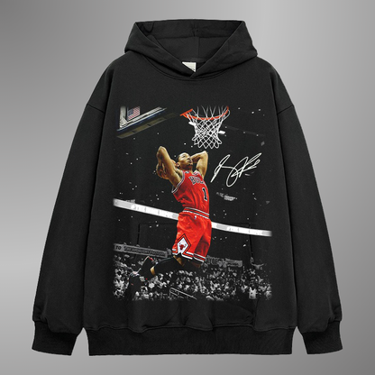 SUDADERA CON CAPUCHA DERRICK ROSE N.º 1 