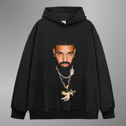 SUDADERA CON CAPUCHA DE CARA GRANDE DE DRAKE