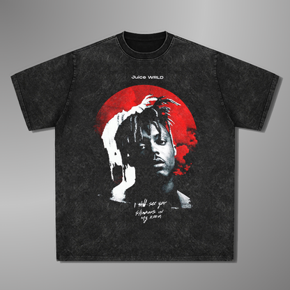 CAMISETA CON CARA GRANDE DE JUICE WRLD 