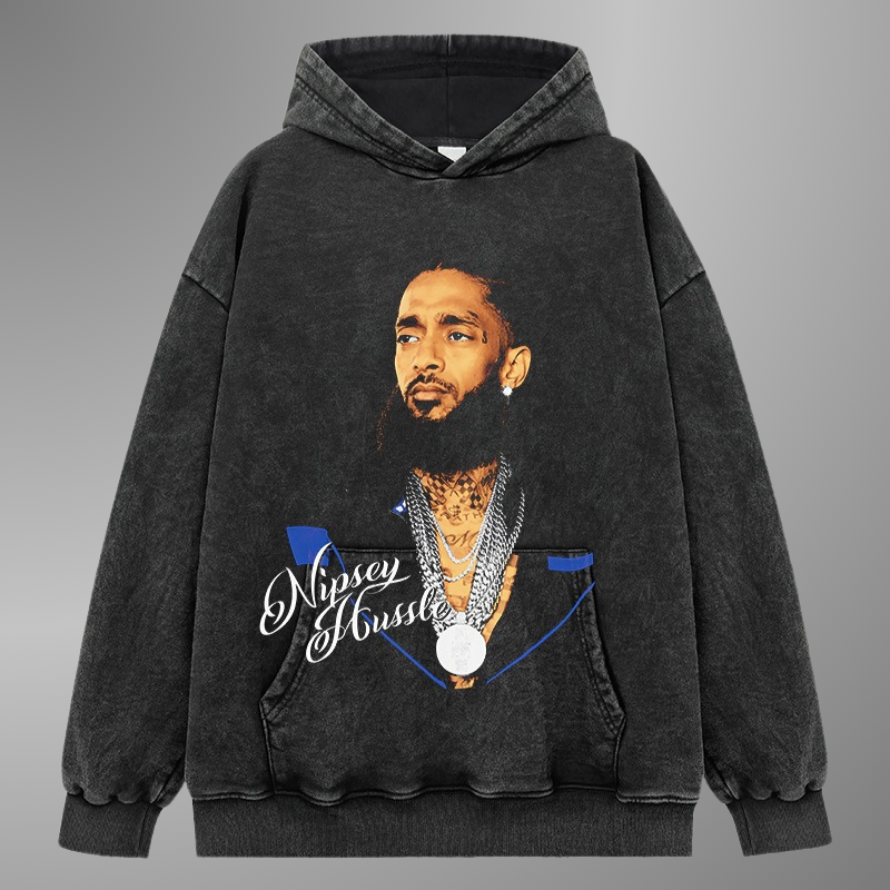 NIPSEY HUSSLE BIG FACE HOODIE V2