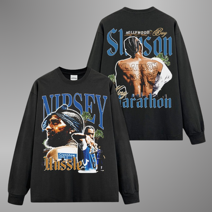 T-SHIRT NIPSEY HUSSLE [À MANCHES LONGUES] V5