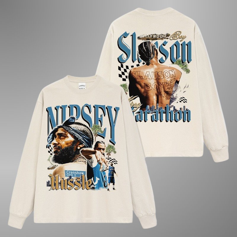 T-SHIRT NIPSEY HUSSLE [À MANCHES LONGUES] V5