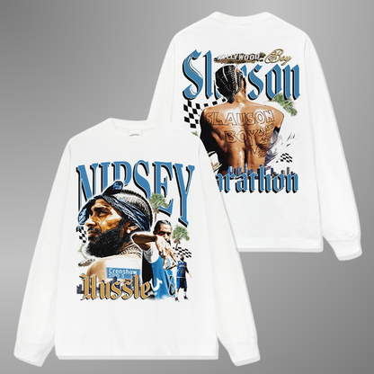 T-SHIRT NIPSEY HUSSLE [À MANCHES LONGUES] V5