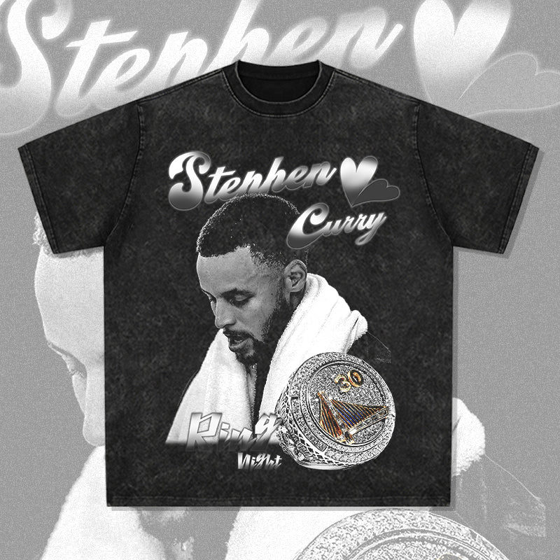 T-SHIRT À GRAND VISAGE DE STEPHEN CURRY 