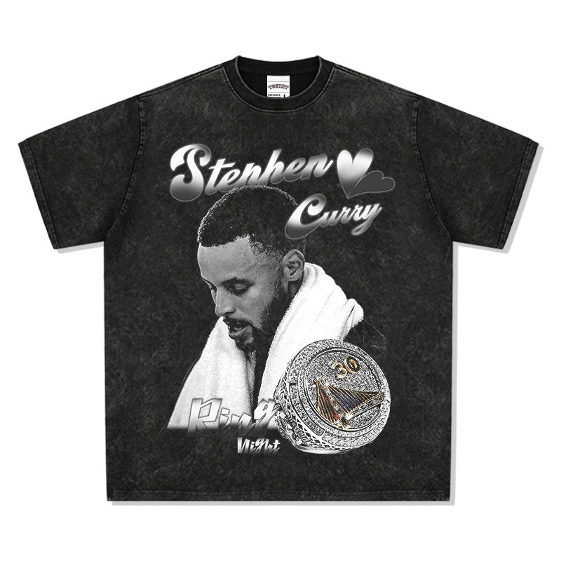 T-SHIRT À GRAND VISAGE DE STEPHEN CURRY 