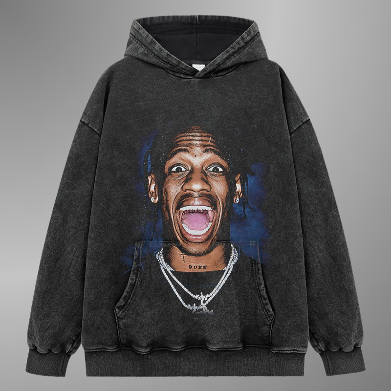 Sweat à capuche Big Face Travis Scott V3