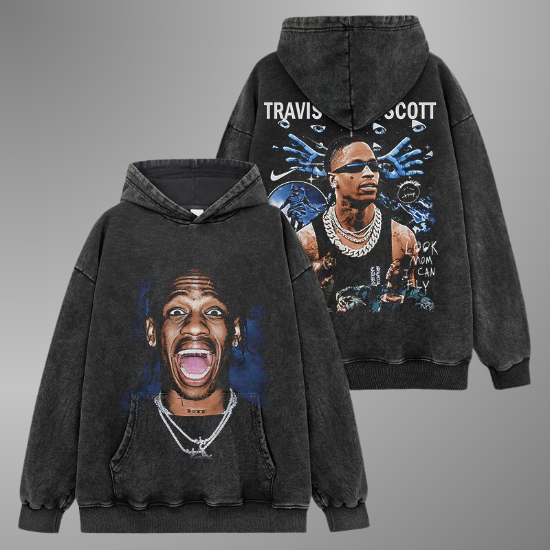 Sweat à capuche Big Face Travis Scott V3