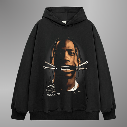 Sweat à capuche Big Face Travis Scott V2