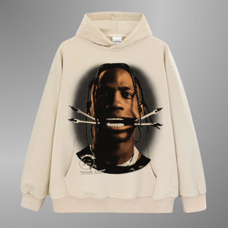 Sweat à capuche Big Face Travis Scott V2