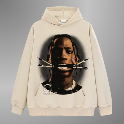 Sweat à capuche Big Face Travis Scott V2