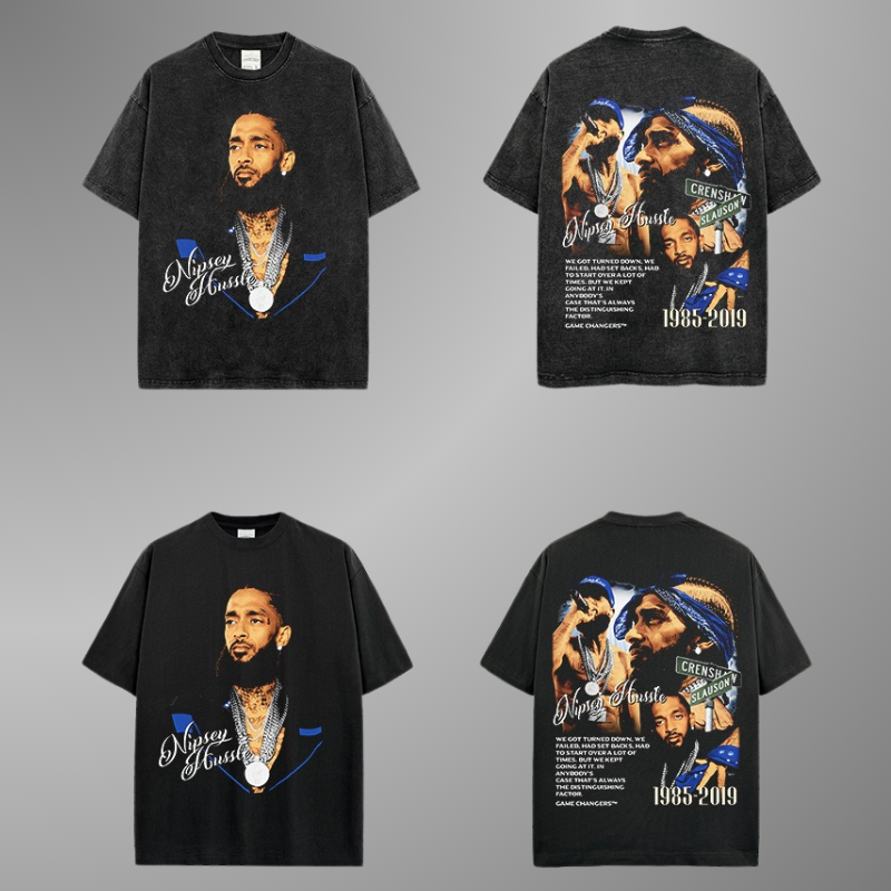 T-SHIRT À GRANDE VISAGE NIPSEY HUSSLE V2